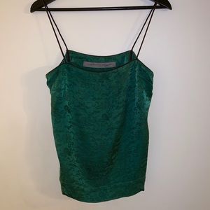 Raquel Allegra Green Oriental Tank/Top, Size 1